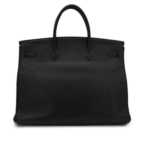 HERMES BIRKIN 40 BLACK TOGO HAND BAG □D GHW 90303485 - PURPOSE