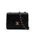 CHANEL VINTAGE MINI SQUARE 17 CHAIN SHOULDER BAG BLACK LAMB SKIN 90303486 - PURPOSE