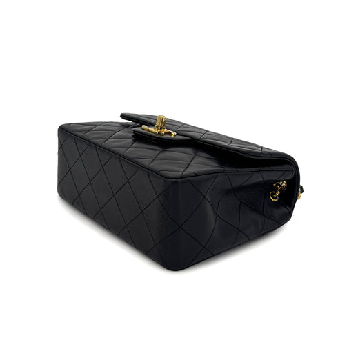 CHANEL VINTAGE MINI SQUARE 17 CHAIN SHOULDER BAG BLACK LAMB SKIN 90303486 - PURPOSE