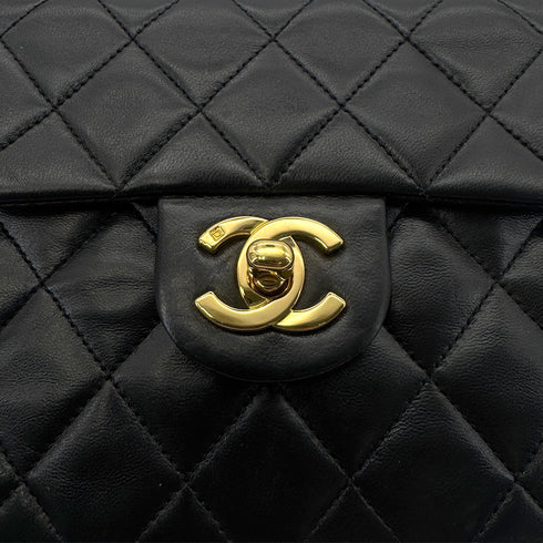 CHANEL VINTAGE MINI SQUARE 17 CHAIN SHOULDER BAG BLACK LAMB SKIN 90303486 - PURPOSE