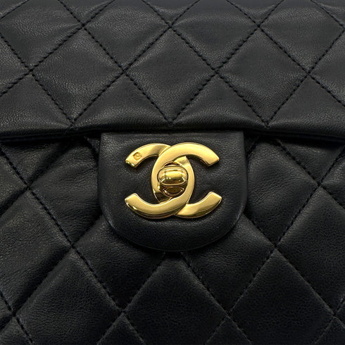 CHANEL VINTAGE MINI SQUARE 17 CHAIN SHOULDER BAG BLACK LAMB SKIN 90303487 - PURPOSE