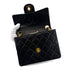 CHANEL VINTAGE MINI SQUARE 17 CHAIN SHOULDER BAG BLACK LAMB SKIN 90303487 - PURPOSE