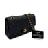 CHANEL VINTAGE CLASSIC FLAP MEDIUM CHAIN SHOULDER BAG BLACK LAMB SKIN 90303488 - PURPOSE