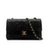CHANEL VINTAGE CLASSIC FLAP SMALL CHAIN SHOULDER BAG BLACK LAMB SKIN 90303489 - PURPOSE