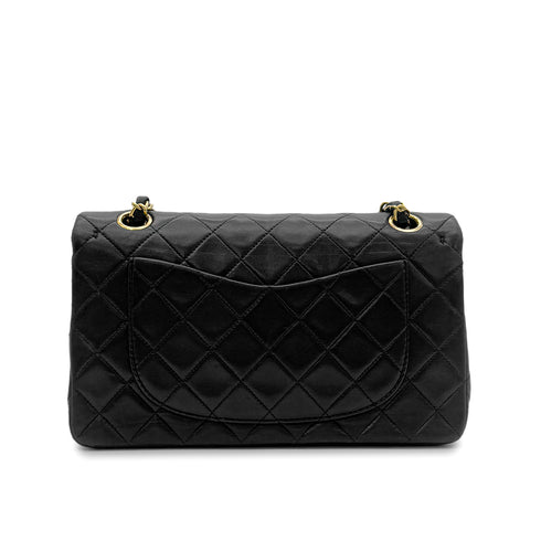 CHANEL VINTAGE CLASSIC FLAP SMALL CHAIN SHOULDER BAG BLACK LAMB SKIN 90303489 - PURPOSE