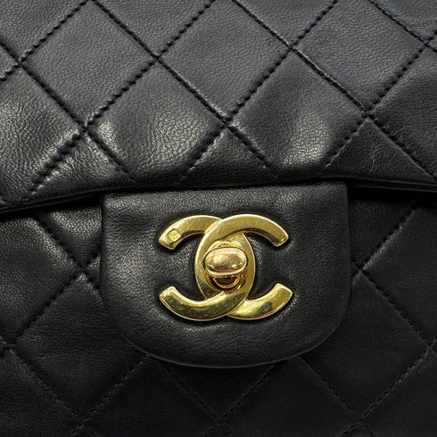 CHANEL VINTAGE CLASSIC FLAP SMALL CHAIN SHOULDER BAG BLACK LAMB SKIN 90303489 - PURPOSE