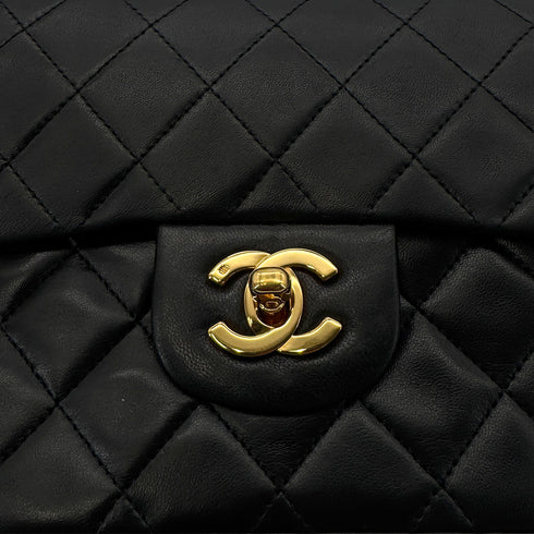 CHANEL VINTAGE CLASSIC FLAP SMALL CHAIN SHOULDER BAG BLACK LAMB SKIN 90303490 - PURPOSE