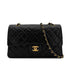 CHANEL VINTAGE CLASSIC FLAP MEDIUM CHAIN SHOULDER BAG BLACK LAMB SKIN 90303491 - PURPOSE