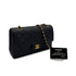 CHANEL VINTAGE CLASSIC FLAP MEDIUM CHAIN SHOULDER BAG BLACK LAMB SKIN 90303491 - PURPOSE