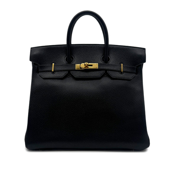 HERMES HAUT A COURROIES 32 BLACK ARDENNES HAND BAG 〇Z GHW 90303607 - PURPOSE