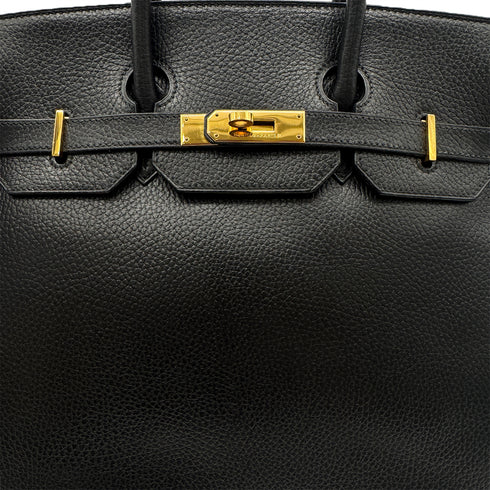 HERMES HAUT A COURROIES 32 BLACK ARDENNES HAND BAG 〇Z GHW 90303607 - PURPOSE