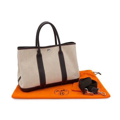 HERMES GARDEN PARTY TPM MARON TOILE H BUFFLE SKIPPER HAND SHOULDER BAG □I 90303608 - PURPOSE
