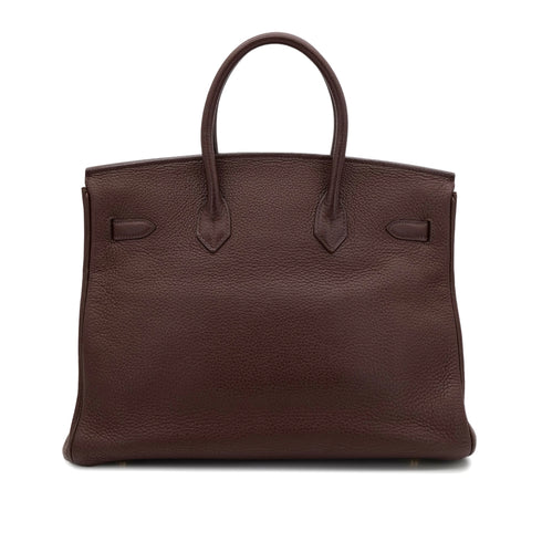 HERMES BIRKIN 35 HAVANE TAURILLON CLEMENCE HAND BAG □G GHW 90303609 - PURPOSE