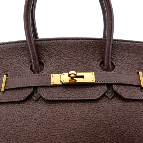 HERMES BIRKIN 35 HAVANE TAURILLON CLEMENCE HAND BAG □G GHW 90303609 - PURPOSE