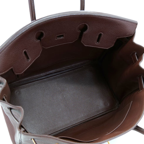 HERMES BIRKIN 35 HAVANE TAURILLON CLEMENCE HAND BAG □G GHW 90303609 - PURPOSE