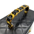CHANEL VINTAGE MATELASSE VANITY HAND BAG BLACK LEATHER 90303611