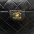 CHANEL VINTAGE MATELASSE VANITY HAND BAG BLACK LEATHER 90303611