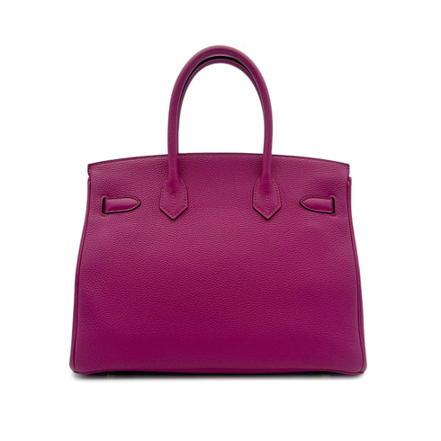HERMES BIRKIN 30 ROSE PURPLE TOGO HAND BAG A PHW 90303612 - PURPOSE
