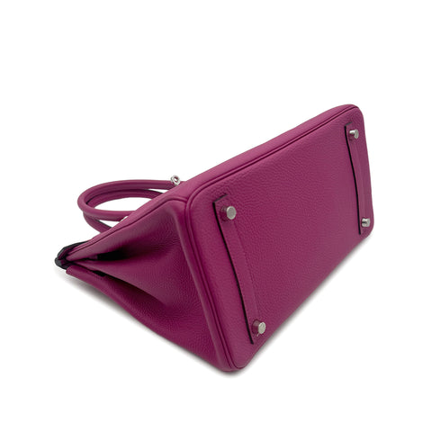 HERMES BIRKIN 30 ROSE PURPLE TOGO HAND BAG A PHW 90303612 - PURPOSE