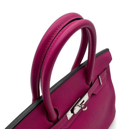 HERMES BIRKIN 30 ROSE PURPLE TOGO HAND BAG A PHW 90303612 - PURPOSE
