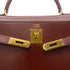 HERMES KELLY 32 SELLIER MARRON FONCE BOXCALF HAND SHOULDER BAG 〇Y GHW 90303613 - PURPOSE