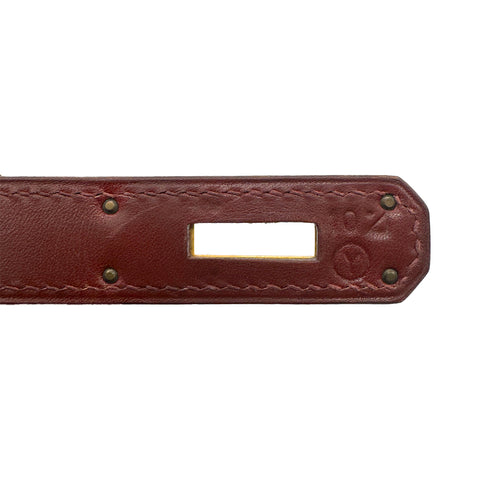 HERMES KELLY 32 SELLIER MARRON FONCE BOXCALF HAND SHOULDER BAG 〇Y GHW 90303613 - PURPOSE