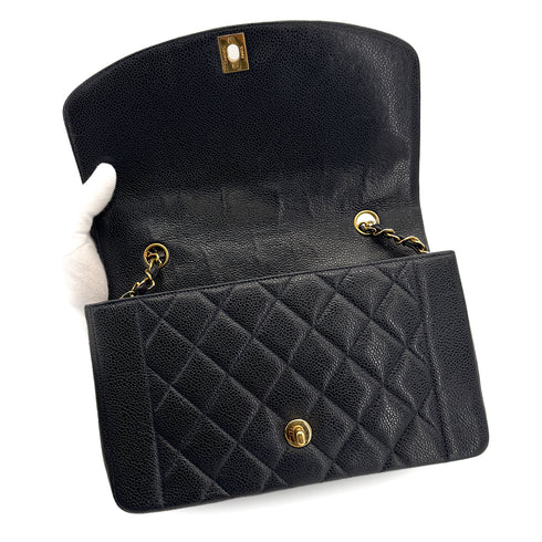 CHANEL VINTAGE DIANA MEDIUM CHAIN SHOULDER BAG NAVY CAVIAR SKIN 90303614 - PURPOSE