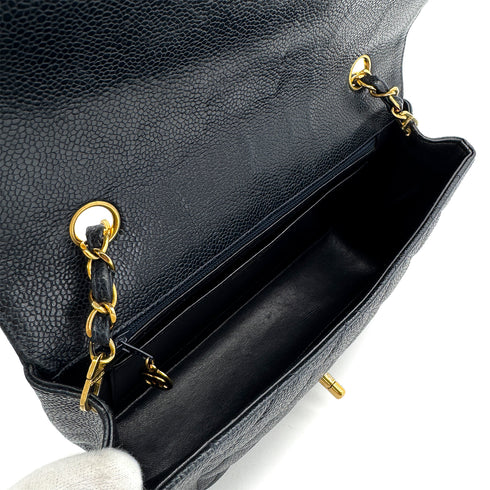 CHANEL VINTAGE DIANA MEDIUM CHAIN SHOULDER BAG NAVY CAVIAR SKIN 90303614 - PURPOSE