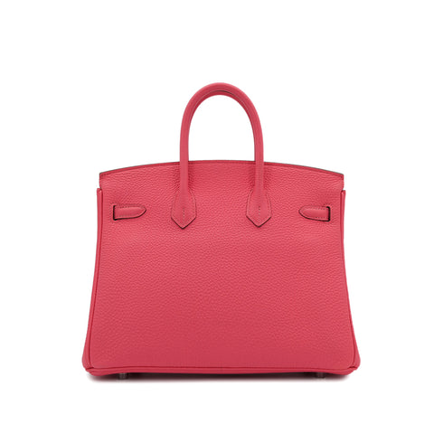 HERMES BIRKIN 25 ROSE LIPSTICK TOGO HAND BAG □Q PHW 90303723 - PURPOSE
