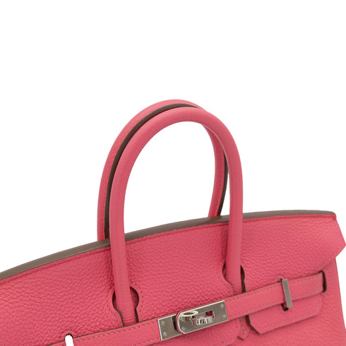 HERMES BIRKIN 25 ROSE LIPSTICK TOGO HAND BAG □Q PHW 90303723 - PURPOSE