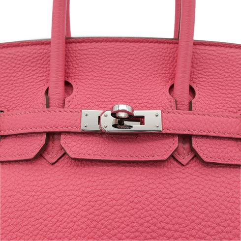 HERMES BIRKIN 25 ROSE LIPSTICK TOGO HAND BAG □Q PHW 90303723 - PURPOSE