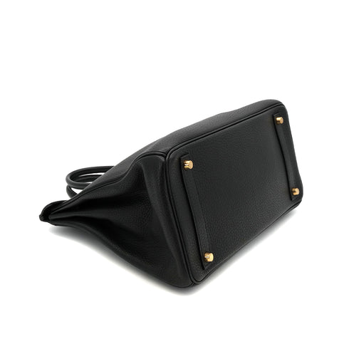 HERMES HAUT A COURROIES 32 BLACK FJORD HAND BAG □F GHW 90303725
