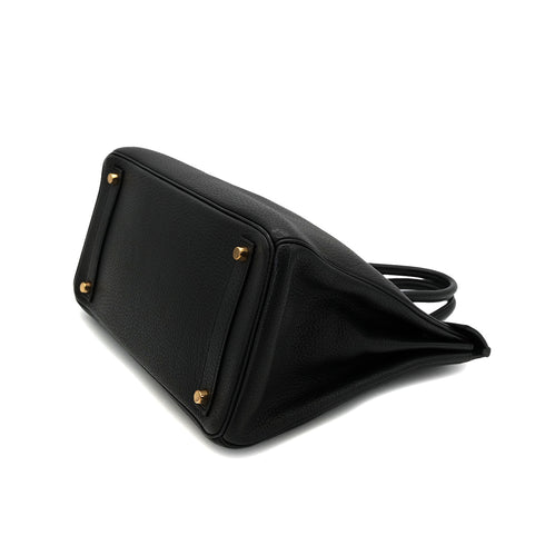 HERMES HAUT A COURROIES 32 BLACK FJORD HAND BAG □F GHW 90303725