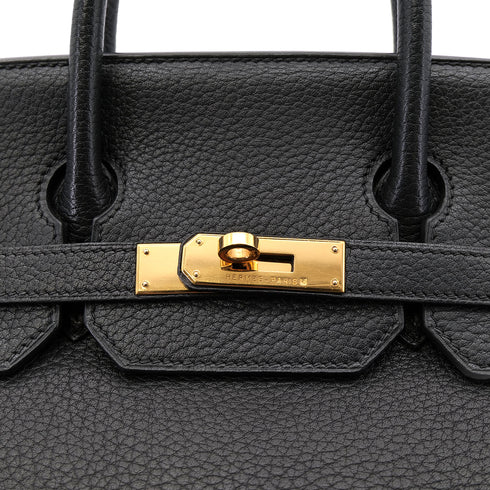 HERMES HAUT A COURROIES 32 BLACK FJORD HAND BAG □F GHW 90303725