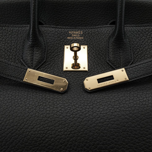 HERMES HAUT A COURROIES 32 BLACK FJORD HAND BAG □F GHW 90303725