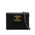 CHANEL VINTAGE BIG COCO CHAIN SHOULDER BAG BLACK LIZARD 90303726 - PURPOSE