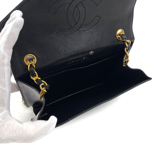 CHANEL VINTAGE BIG COCO CHAIN SHOULDER BAG BLACK LIZARD 90303726 - PURPOSE