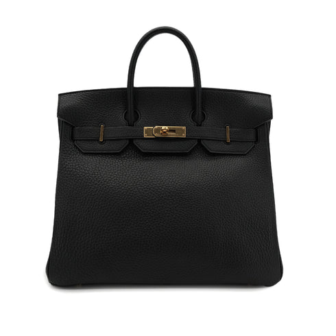 HERMES HAUT A COURROIES 32 BLACK FJORD HAND BAG 〇Y GHW 90303728 - PURPOSE