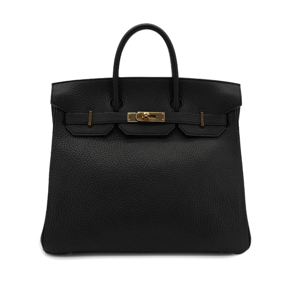 HERMES HAUT A COURROIES 32 BLACK FJORD HAND BAG 〇Y GHW 90303728 - PURPOSE