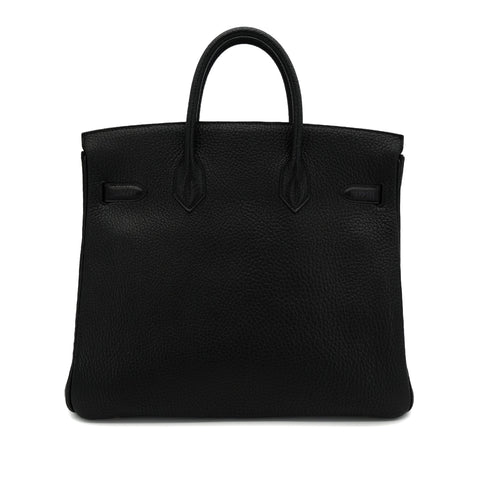 HERMES HAUT A COURROIES 32 BLACK FJORD HAND BAG 〇Y GHW 90303728 - PURPOSE