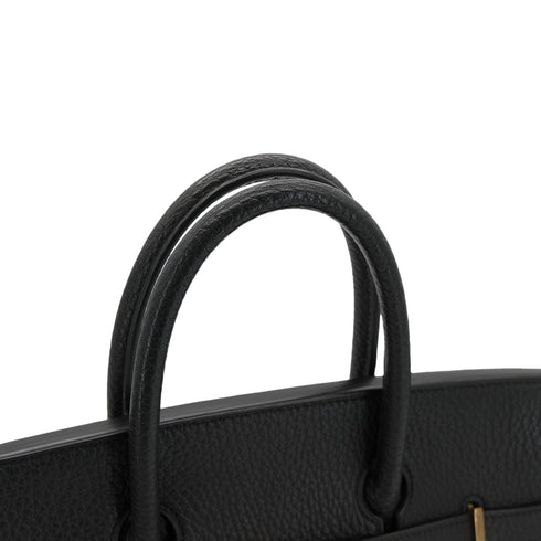 HERMES HAUT A COURROIES 32 BLACK FJORD HAND BAG 〇Y GHW 90303728 - PURPOSE