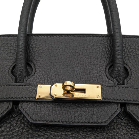 HERMES HAUT A COURROIES 32 BLACK FJORD HAND BAG 〇Y GHW 90303728 - PURPOSE