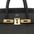 HERMES HAUT A COURROIES 32 BLACK FJORD HAND BAG 〇Y GHW 90303728 - PURPOSE