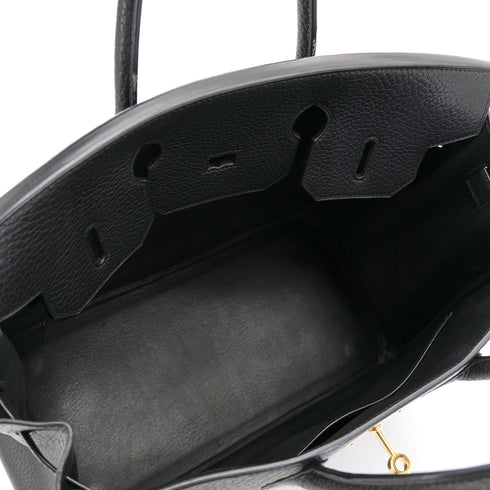 HERMES HAUT A COURROIES 32 BLACK FJORD HAND BAG 〇Y GHW 90303728 - PURPOSE