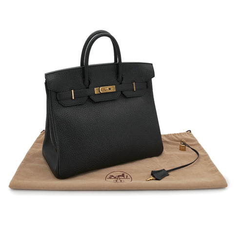 HERMES HAUT A COURROIES 32 BLACK FJORD HAND BAG 〇Y GHW 90303728 - PURPOSE