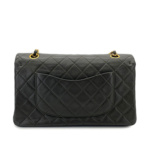 CHANEL VINTAGE CLASSIC FLAP MEDIUM CHAIN SHOULDER BAG KAHKI LAMB SKIN 90303729 - PURPOSE