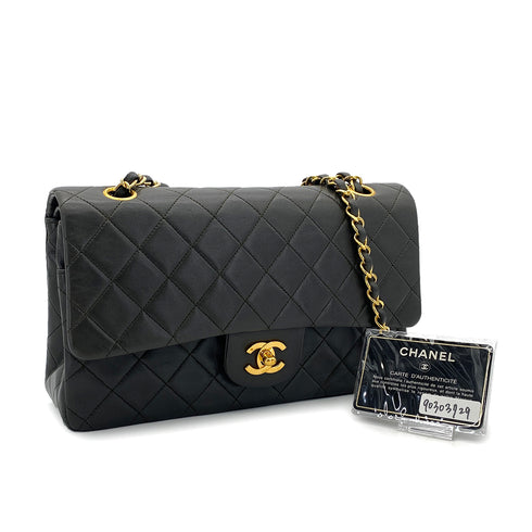 CHANEL VINTAGE CLASSIC FLAP MEDIUM CHAIN SHOULDER BAG KAHKI LAMB SKIN 90303729 - PURPOSE
