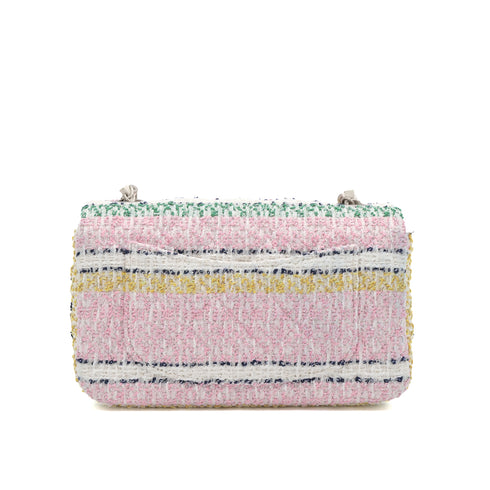 CHANEL MATELASSE CHAIN SHOULDER BAG MULTICOLOR TWEED 90303730