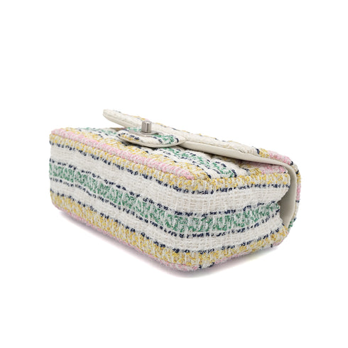 CHANEL MATELASSE CHAIN SHOULDER BAG MULTICOLOR TWEED 90303730