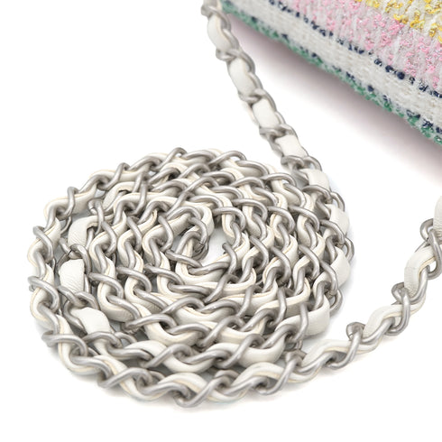 CHANEL MATELASSE CHAIN SHOULDER BAG MULTICOLOR TWEED 90303730